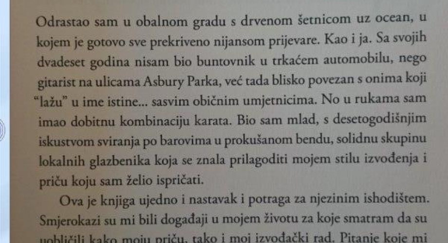 Ulomak iz autobiografije 'Born to Run' Ulomak iz autobiografije 'Born to Run'